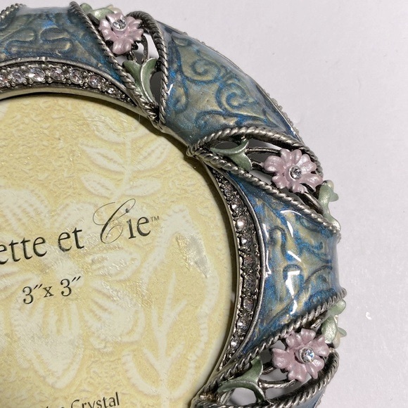 Vintage Collette et Cie 3" x3" Frame with Crystals - Picture 3 of 7